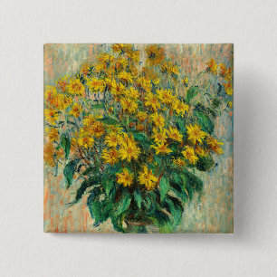 Claude Monet - Jerusalem-Artischockenblüten Button