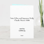 Claude Monet Karte (Rückseite)