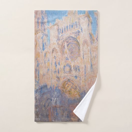 Claude Monet - Kathedrale Rouen bei Sonnenuntergan Badhandtuch Set (Handtuch)