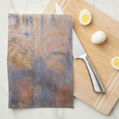 Claude Monet - Kathedrale Rouen bei Sonnenuntergan Geschirrtuch (Viertel Falte)