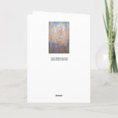 Claude Monet - Kathedrale Rouen bei Sonnenuntergan Karte (Rückseite)