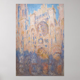 Claude Monet - Kathedrale Rouen bei Sonnenuntergan Poster