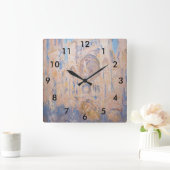 Claude Monet - Kathedrale Rouen bei Sonnenuntergan Quadratische Wanduhr (Zuhause)