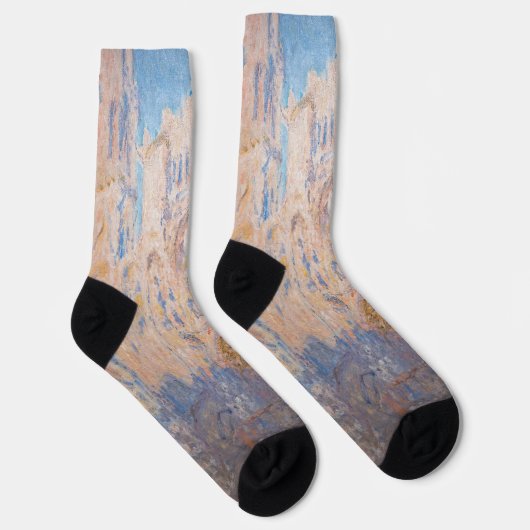 Claude Monet - Kathedrale Rouen bei Sonnenuntergan Socken (Rechts)