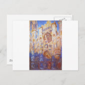 Claude Monet - Kathedrale Rouen Postkarte (Vorne/Hinten)