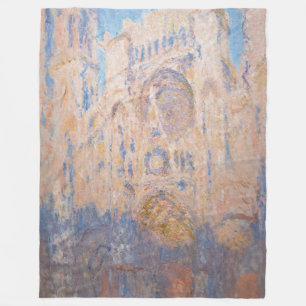 Claude Monet - Kathedrale von Rouen bei Sonnenunte Fleecedecke