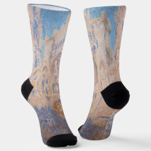 Claude Monet - Kathedrale von Rouen bei Sonnenunte Socken