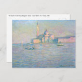 Claude Monet - Kirche San Giorgio Maggiore Postkarte (Vorne/Hinten)
