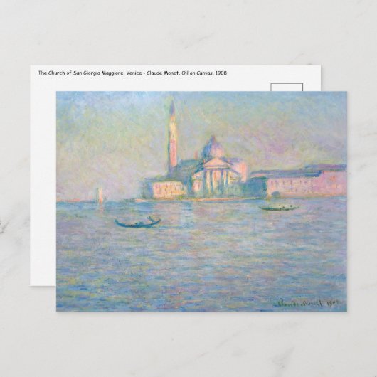 Claude Monet - Kirche San Giorgio Maggiore Postkarte (Vorne/Hinten)