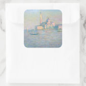 Claude Monet - Kirche San Giorgio Maggiore Quadratischer Aufkleber (Tasche)