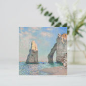 Claude Monet - Klippen bei Etretat Dankeskarte (Stehend Vorderseite)