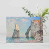 Claude Monet - Klippen bei Etretat Einladung (Stehend Vorderseite)