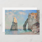 Claude Monet - Klippen bei Etretat Einladung (Vorne/Hinten)