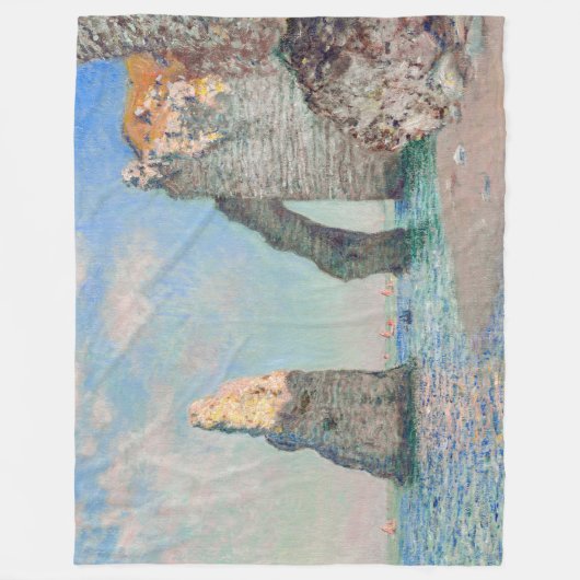 Claude Monet - Klippen bei Etretat Fleecedecke (Vorderseite)