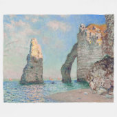 Claude Monet - Klippen bei Etretat Fleecedecke (Vorderseite (Horizontal))