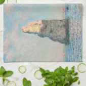 Claude Monet - Klippen bei Etretat Geschirrtuch (Gefaltet)