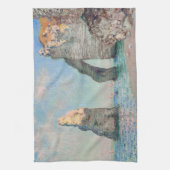 Claude Monet - Klippen bei Etretat Geschirrtuch (Vertikal)