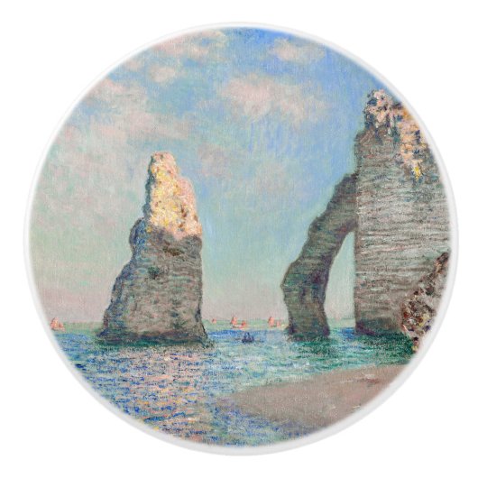 Claude Monet - Klippen bei Etretat Keramikknauf (Vorderseite)