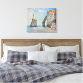 Claude Monet - Klippen bei Etretat Leinwanddruck (Insitu (Schlafzimmer))
