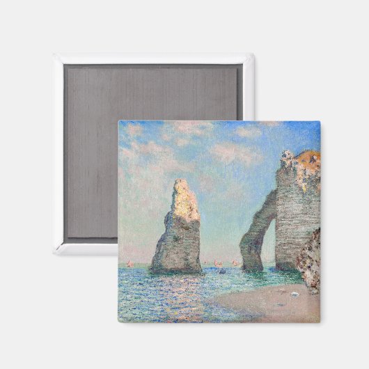 Claude Monet - Klippen bei Etretat Magnet (Vorderseite/Rückseite)