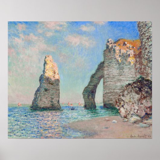 Claude Monet - Klippen bei Etretat Poster (Vorne)