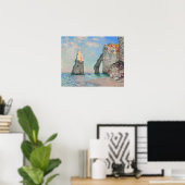 Claude Monet - Klippen bei Etretat Poster (Heimbüro)