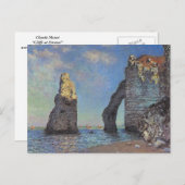 Claude Monet - Klippen bei Etretat Postkarte (Vorne/Hinten)
