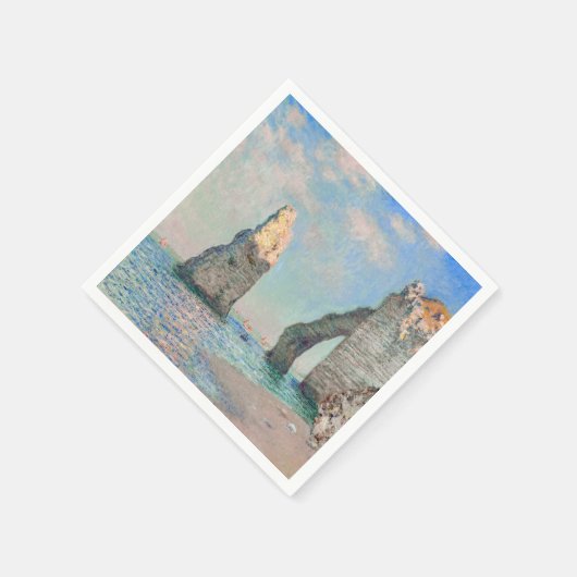 Claude Monet - Klippen bei Etretat Serviette (Ecke)