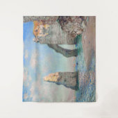 Claude Monet - Klippen bei Etretat Wandteppich (Vorderseite)