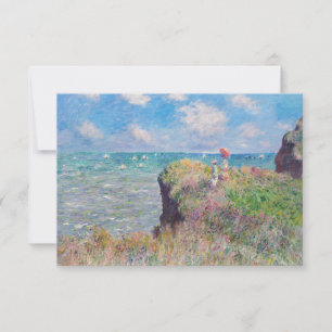 Claude Monet - Klippenweg in Pourville Dankeskarte