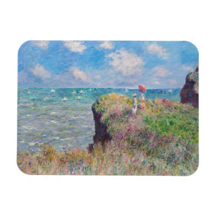 Claude Monet - Klippenweg in Pourville Magnet