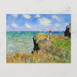 Claude Monet Klippenweg Postkarte