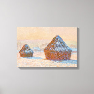 Claude Monet - Kornstapel, Schnee Effekt, Morgen Leinwanddruck
