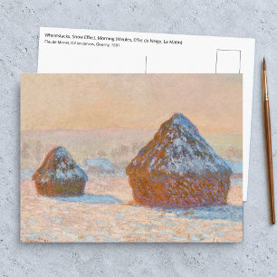 Claude Monet - Kornstapel, Schnee Effekt, Morgen Postkarte