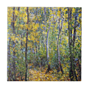Claude Monet Kunst: Wood Lane, Gemälde von Monet Fliese