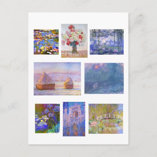 Claude Monet, Kunstmalereien, Impressionismus Postkarte (Vorderseite)
