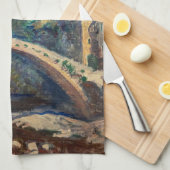 Claude Monet Kunstwerk - Das Schloss von Dolceacqu Geschirrtuch (Viertel Falte)