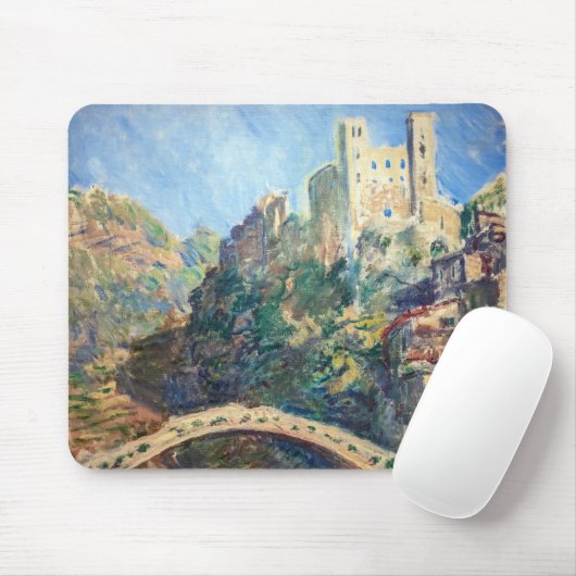 Claude Monet Kunstwerk - Das Schloss von Dolceacqu Mousepad (Mit Mouse)