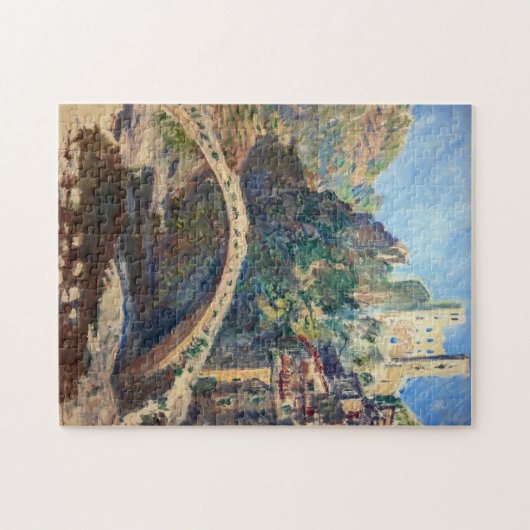 Claude Monet Kunstwerk - Das Schloss von Dolceacqu Puzzle (Horizontal)