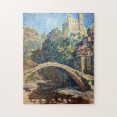 Claude Monet Kunstwerk - Das Schloss von Dolceacqu Puzzle (Vertikal)