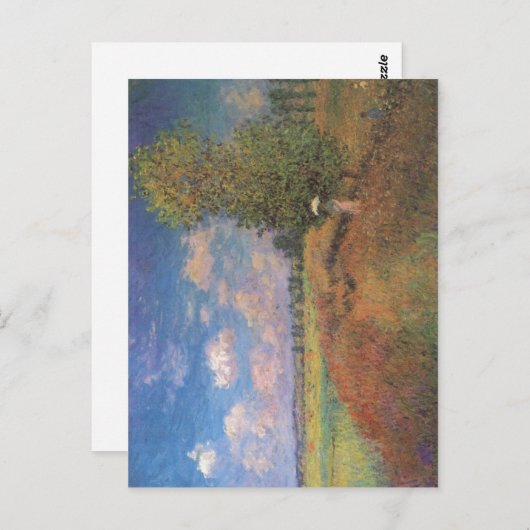 Claude Monet L'?t? Champ de coquelicots (Klatschm) Postkarte (Vorne/Hinten)