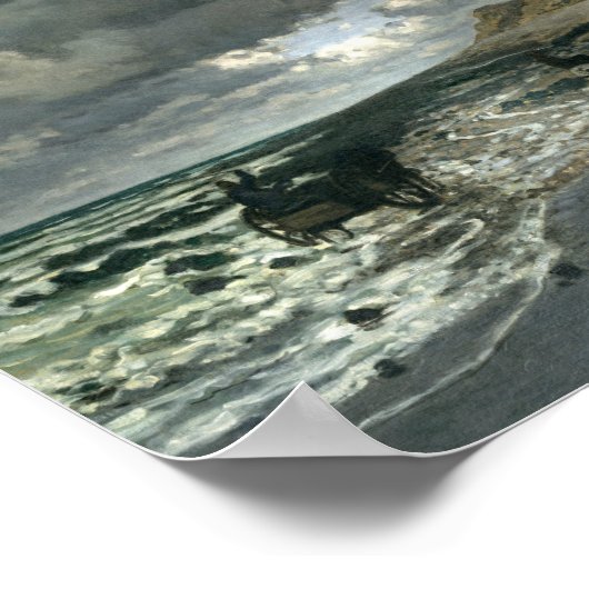 Claude Monet - La Pointe de la Hève at Low Tide Poster (Ecke)
