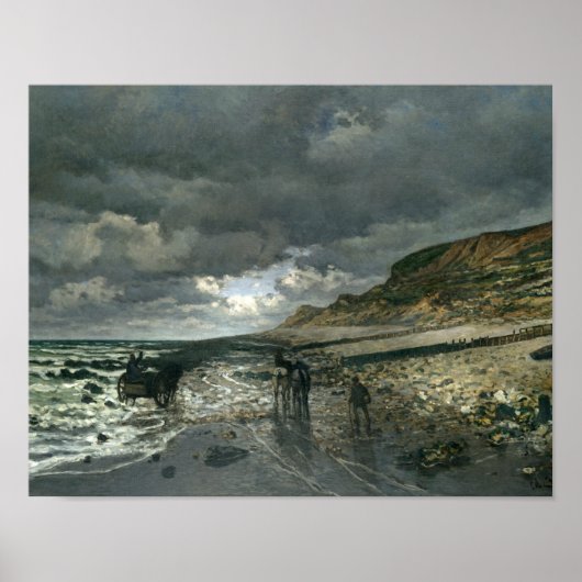Claude Monet - La Pointe de la Hève bei Ebbe Poster (Vorne)