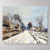 Claude Monet La route de Versailles à Louvecienne Poster (Vorne)