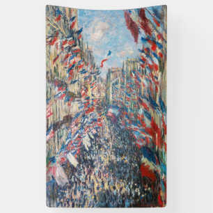 Claude Monet - La Rue Montorgueil - Paris Banner