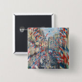 Claude Monet - La Rue Montorgueil - Paris Button (Vorne & Hinten)