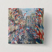 Claude Monet - La Rue Montorgueil - Paris Button (Vorderseite)