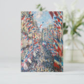 Claude Monet - La Rue Montorgueil - Paris Dankeskarte (Stehend Vorderseite)