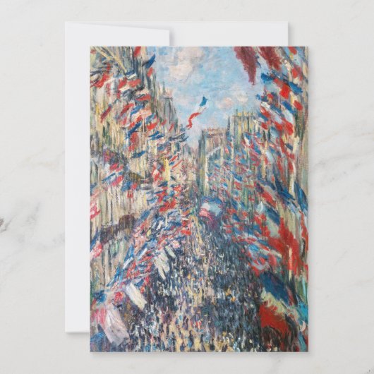 Claude Monet - La Rue Montorgueil - Paris Einladung (Vorderseite)