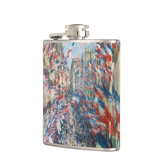 Claude Monet - La Rue Montorgueil - Paris Flachmann (Links)